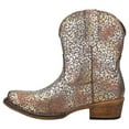 thumbnail image 3 of Roper Womens Ingrid Metallic Leopard Snip Toe Cowboy  Ankle Boots, 3 of 5