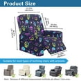 thumbnail image 3 of FUIALDOLG Bling Skull Print Recliner Cover, Dustproof Couch Cover for Recliner, 4 Pieces Jacquard Sofa Covers Washable Sofa Slipcover for Living Room Home Decor, 3 of 7