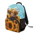 thumbnail image 2 of POLERO 17 Inch Backpack for Men, Polyester Adjustable Shoulder Strap Soft School Backpack, Sunflower Highland, 2 of 10