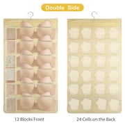EEEkit 36 Pockets Hanging Closet Organizer, Over Door Hanging Storage Bag, Washable Dual Sided Mesh Hanging Bra Organizer with Rotatable Hook for Underwear Sock Jewelry Organizing
