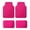 Rose Red, variant on 4PCs Pink Shiny Leather Carpet/Floor Mat For Car, Fit For All Weather, Easy To Clean