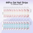 thumbnail image 3 of DUKASOU 44Pcs Upgraded Gloss Gel Nail Polish Strips UV Free, Blue and Pink Gradient Stick on Nail Strips, DIY Finger Full Nails Wraps Manicure Nail Art Stickers for Adults, 3 of 7