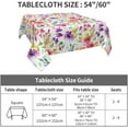 thumbnail image 6 of Square Tablecloth 52×52 Inch Spring Table Cloth Small Floral Cloth Tablecloths Indoor Outdoor Washable Wrinkle Free Stain Resistant Waterproof Fabric Table Cover for Square Tables Kitchen Dining Room, 6 of 6