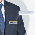 thumbnail image 3 of Safetypin Clear Hard Plastic Name Tag Clip Holder 3 Pcs, 3 of 5