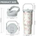 thumbnail image 5 of 1pc Miss 30oz Tumbler with Straw & Handle - Insulated Stainless Steel Cup | Holiday Gift for Man Women (Christmas, Valentine's, Birthday), 5 of 7