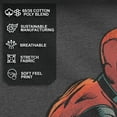 thumbnail image 4 of Men's Marvel Deadpool No One Cares  Graphic Tee Charcoal Heather 2X Large, 4 of 10