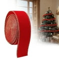 thumbnail image 2 of Ngheia Red Christmas Ribbon, 3.8Cm Flocked Webbing, Festival Decorative Ribbons and Happiness Packaging Wrapping Wedding Decoration Pack, 1 Roll of Ribbon, 2 of 7