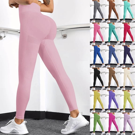 CHENge Leggings for Women Relaxed Regular Fit Soft Scrunch Soft Opaque Slim Tummy Control Printed Pants for Running Cycling Yoga