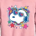 thumbnail image 2 of Peanuts - Snoopy Groovy Heart - Toddler And Youth Crewneck Fleece Sweatshirt, 2 of 5