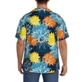 thumbnail image 5 of Vsdgher Sunflowers Print Men's Wrinkle Free Untucked Cuban Shirt Business Casual Button Down Shirts Short Sleeve Shirt, 5 of 7