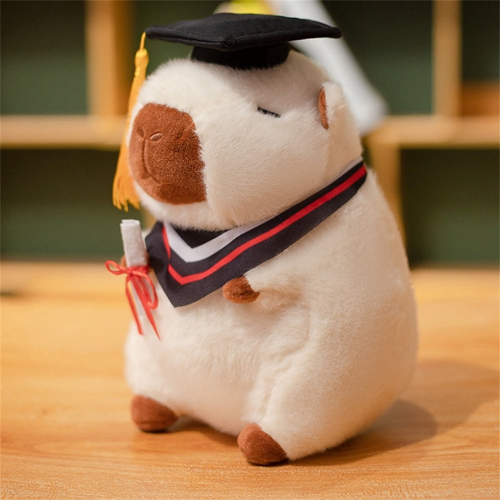8.66" Dr. Capybara Plush Toy Adorable Fluffy Capybara Plush Toy, Hypoallergenic Gift for Medical Students, Doctors and Kids