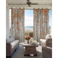 thumbnail image 4 of Blackout Curtains for Bedroom, Orange Grey Forest Room Darkening Window Drapes for Living Room, Grey Modern Art Oil Painting Thermal Insulated Grommet Curtains, 42x54 inch, 2 Panels, 4 of 9