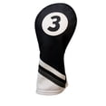 thumbnail image 6 of Golf Headcovers Black and White Leather Style 1, 3, 5 Driver and Fairway Head Covers Fits 460cc Drivers, 6 of 7