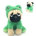 thumbnail image 2 of Pug Peluche Animal Vestida de Rana, Peluche Pug Cachorro Perro Juguete Suave Vistiendo Tra JoyAmigo JoyAmigo, 2 of 2