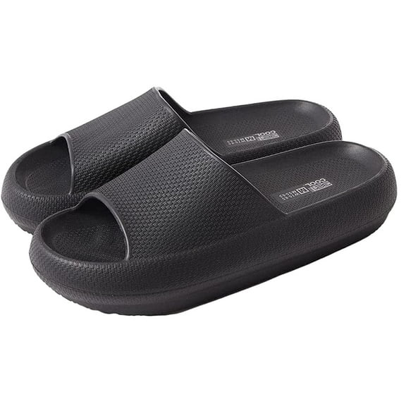 32 Degrees Women's Size Medium (7.5-8.5) Cushion Slide Shower Sandal, Black