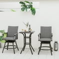 thumbnail image 2 of Costway 24'' Patio Bar Height Table with Aluminum Tabletop&Adjustable Footpads Balcony, 2 of 6