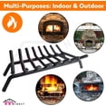thumbnail image 3 of Fireplace Grate,Fireplace Log Holder,Heavy Duty Solid Cast Iron FIrewood Log Burning Rack for Inside The Fireplace Accessories Outood Fire Pit Kindling Fireplace Tools (36 inch), 3 of 3