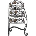 thumbnail image 2 of Products 3-Tiered Folding Scroll and Plant Stand Black with Brushed Bronze Leaves, 2 of 5