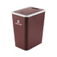 thumbnail image 2 of Cubo de basura para baño, cubo de basura con tapa, cubo de basura con tapa a presión, cesto de basura de plástico con tapa emergente para inodoro, oficina, dormitorio, cubo de basura, 2 of 6