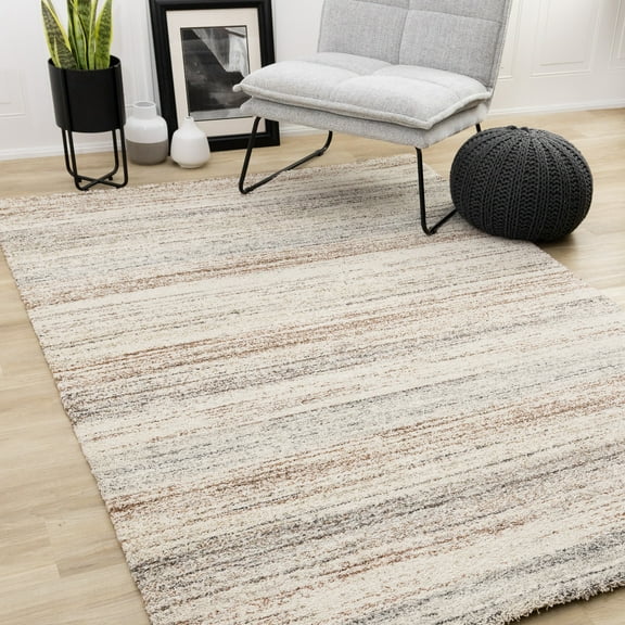 Rug Branch Contemporary Distressed White Indoor Area Rug - 8' x 11'