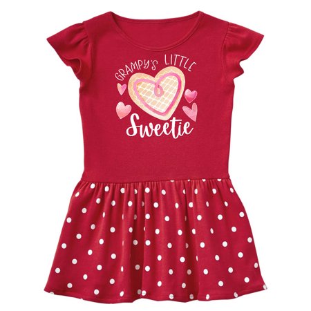 

Inktastic Grampy s Little Sweetie with Pink Heart Cookie Gift Baby Girl Dress