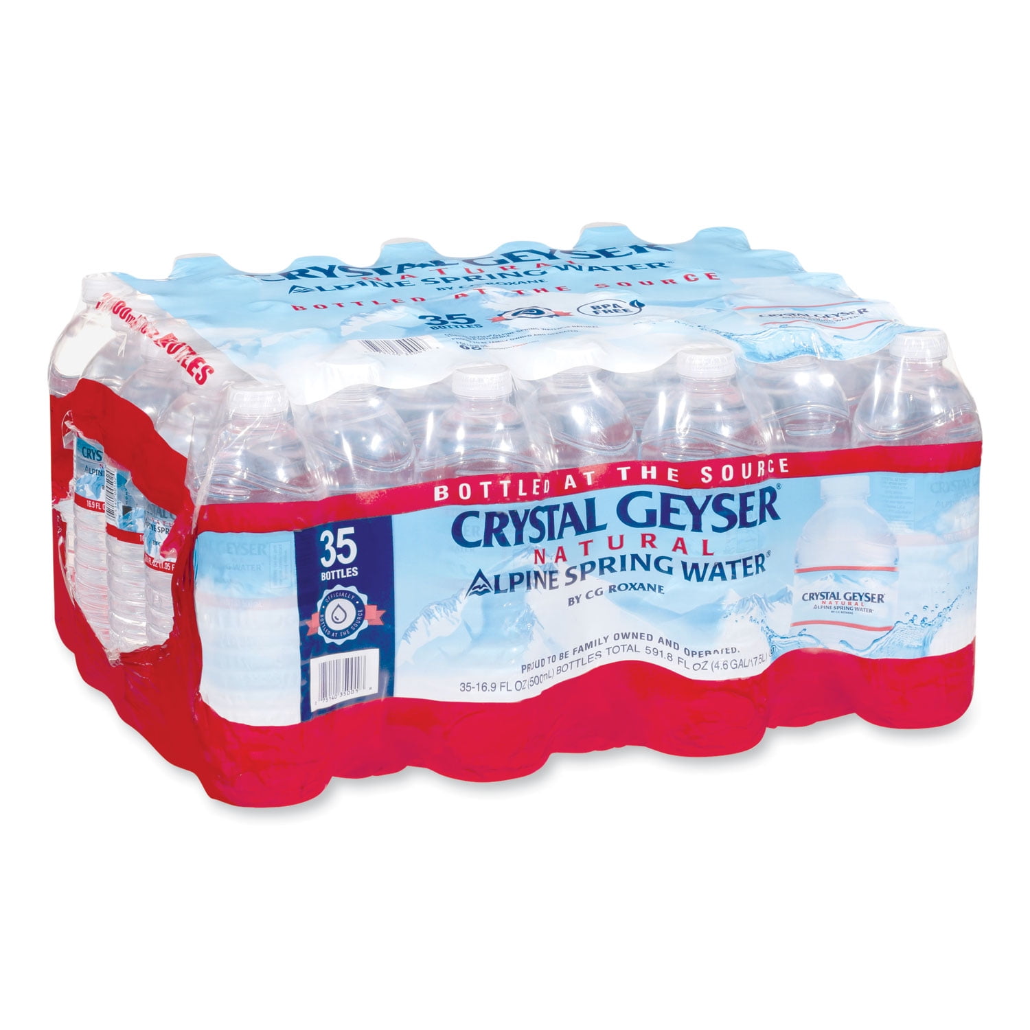 1Pc Crystal Geyser Natural Alpine Spring Water, 16.9 oz Bottle, 35/Carton (35001CTDEP)D6 - 2