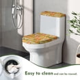 thumbnail image 4 of HELLHERO Daisy Pattern Toilet Dust Cover Set & 2 Pieces Toilet Lid Dust Cover Set & Universal for Toilet, 4 of 8