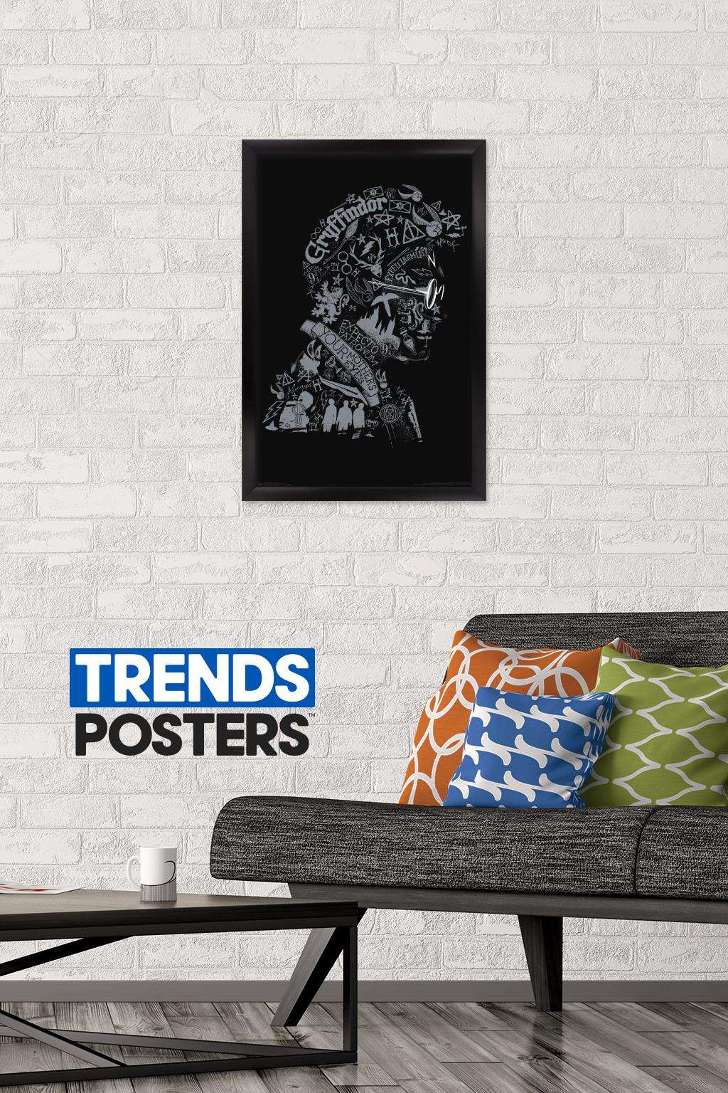 The Wizarding World: Harry Potter - Text Graphic of Harry Potter Wall Poster, 14.725" x 22.375", Framed