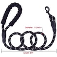 thumbnail image 2 of Corde de Laisse de Chien en Nylon Forte avec Poignée Rembourrée Confortable Formation Plomb pour les Chiens de Races Moyennes et Grandes - Résistant 5ft Long (Noir), 2 of 7