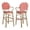 Red, variant on GZXS Set of 2 French Bistro Barstools with Arms, Outdoor PE Rattan Patio Chairs with Aluminum Frame, 29.25" Bar Height Wicker Stools for Patio or Balcony (Red)