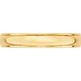 thumbnail image 2 of 14K Yellow Gold 14Ky 4mm Half Round With Edge Band Size 9 Made In United States hre040-9, 2 of 5