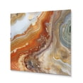 thumbnail image 2 of Designart "Aqua Symphony Orange Beige Elegance" Abstract Metal Wall Decor, 2 of 5