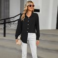 thumbnail image 5 of Eternatastic Womens Oversized Button Down Shirts Dressy Casual Long Sleeve Blouses Summer Work Tops Tunics, 5 of 6