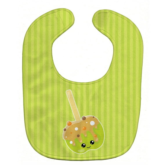 Caroline's Treasures Fall Baby Bib, Caramel Apple, Green