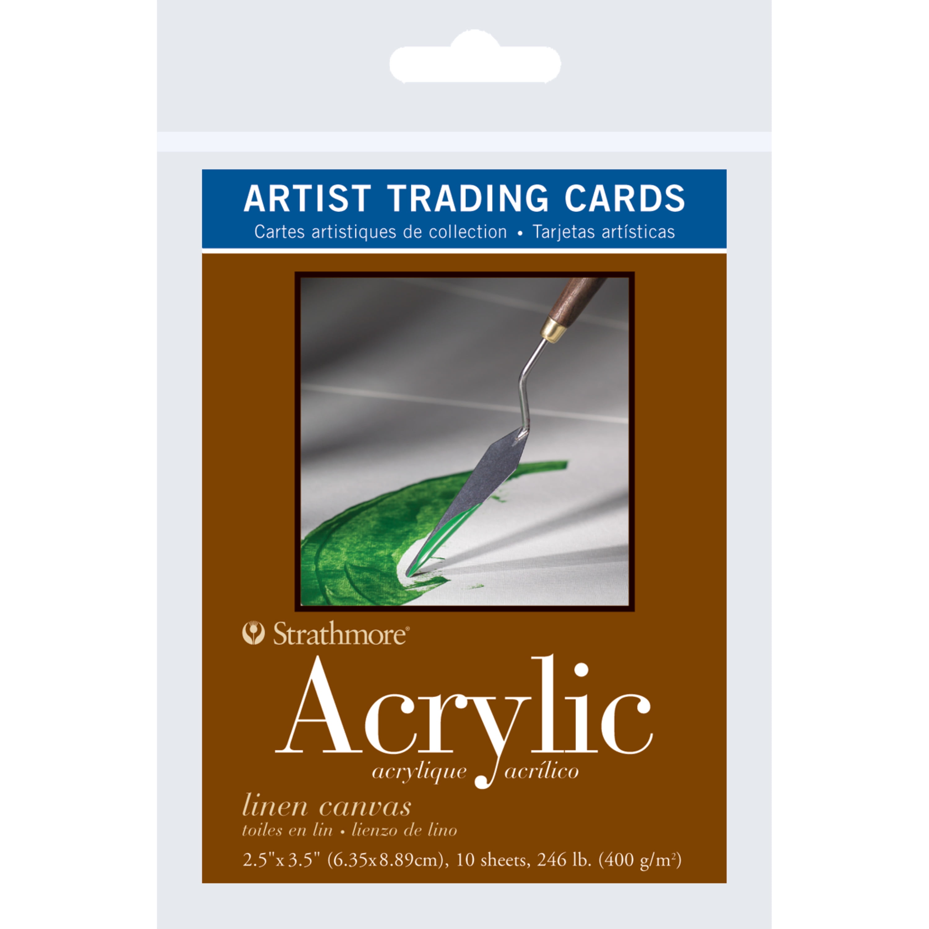 Strathmore Artist Trading Card Pack, Acrylic Paper Linen, 10 Sheets