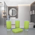 thumbnail image 2 of Bathroom Accessories Thick Acrylic Plastic Cup, Toothbrush Holder, soap Dispenser, soap Plate, Four Piece Set of Bathroom Supplies, Cylindrical Type Simple Style (Green), 2 of 8