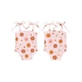 thumbnail image 3 of Aojekbee Toddler Girl Summer Swimsuit Cute Tie Shoulder Strap Sleeveless Bathing Suit Infant Swimwear, 3 of 10