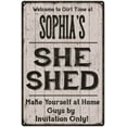 thumbnail image 1 of SOPHIA'S She Shed Sign Lady Cave Gift 12 x 18 Matte Finish Metal 112180082444, 1 of 1