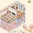 thumbnail image 4 of New 10Pcs Scene Cartoon Diy 3D Landscape Sticker Book Cabin Scene Pocket Sticker Festival Birthday Gift To Student Kid Child, 4 of 4