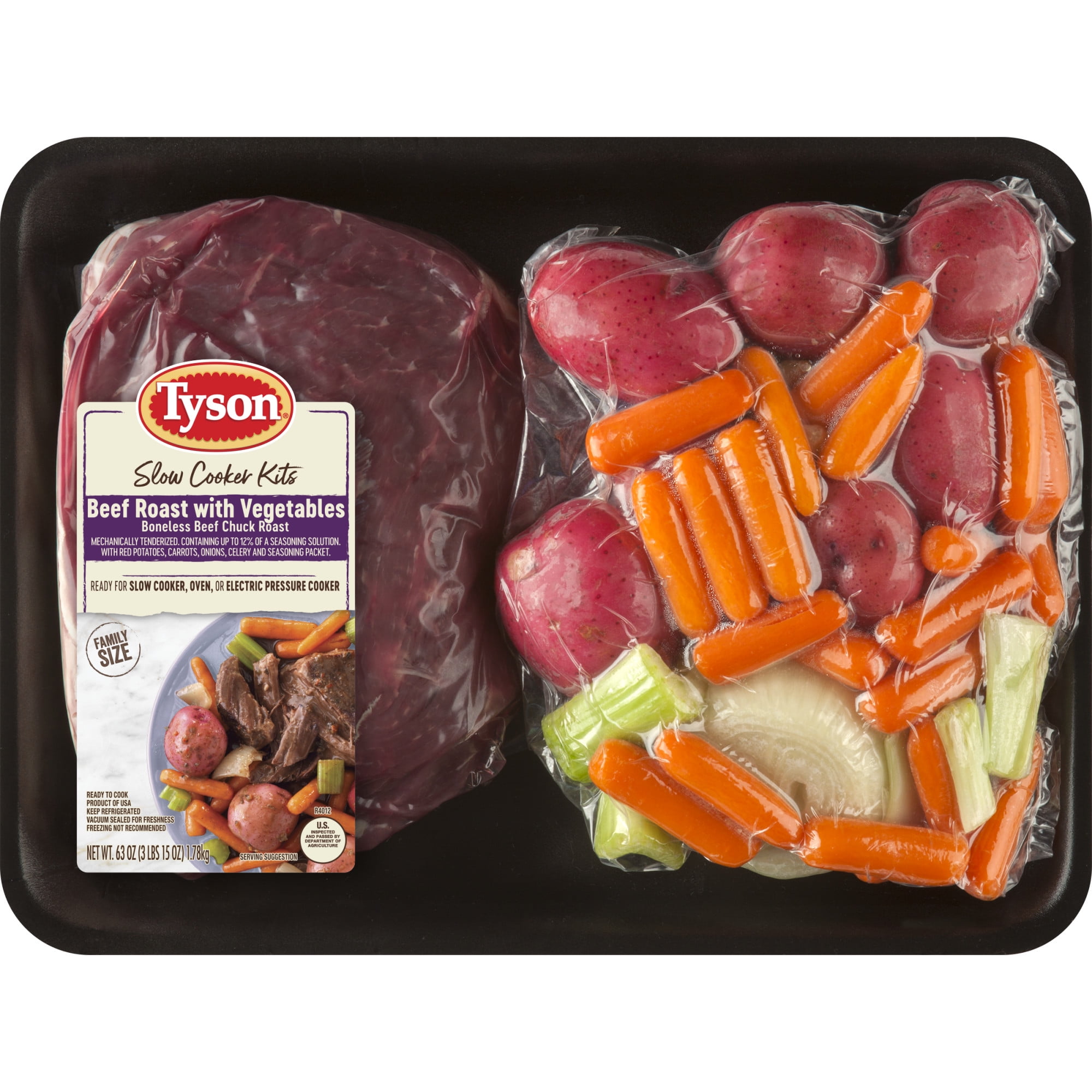 Tyson Ready for Slow Cooker Boneless Beef Roast with Vegetables Meal
