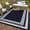 Black blue/white8x10ft, variant on Anoncndin Reversible Outdoor Patio Rug 9x18 Ft, Large Plastic Straw Rug Outdoor Decor Waterproof Fade-Resistant Outdoor Camping Carpet for Deck Porch Backyard