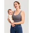thumbnail image 3 of Women's Nursing Bras Longline Sports Breastfeeding V Neck Sleeveless Crop Tank Top with Built in Bra, 3 of 6