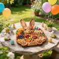 thumbnail image 2 of ACDANC Easter Bunny Wooden Charcuterie Board,Wooden Charcuterie Board with Compartments,Perfect Easter Party Centerpiece,Cute Rabbit-Shaped Serving Platter for Holiday Snacks & Treats, 2 of 7