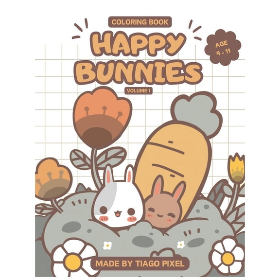 Happy Bunnies: Coloring Book (Paperback)