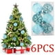 thumbnail image 5 of 6-Piece 6cm Transparent Painted Gold Glitter Ribbon Christmas Ornaments Set, 5 of 6