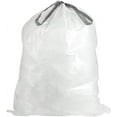 thumbnail image 1 of Plasticplace Trash Bags simplehuman (x) Code R Compatible (200 Count) │ White Drawstring Garbage Liners 2.6 Gallon / 10 Liter │ 16.5" x 18", 1 of 6
