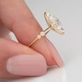 thumbnail image 3 of Cora Jewellery 2CT Vintage Style Marquise Moissanite Engagement Ring For Women, 14K Yellow Gold, 3 of 6