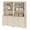 Natural Oak, variant on Modern 71" Tall Bookcase with Cabinets, 2 Column 5 Tiers for Home Office,Natural Oak
