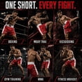 thumbnail image 4 of Men Boxing Shorts For Boxing Training Fitness Gym Cage Fight MMA Mauy Thai Kickboxing Trunks Clothing Red/White Small, 4 of 9