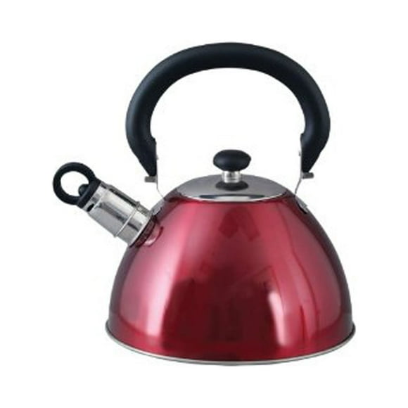 Mr. Coffee Morbern Bouilloire à Sifflet en Acier Inoxydable 1,8 Litre, Rouge
